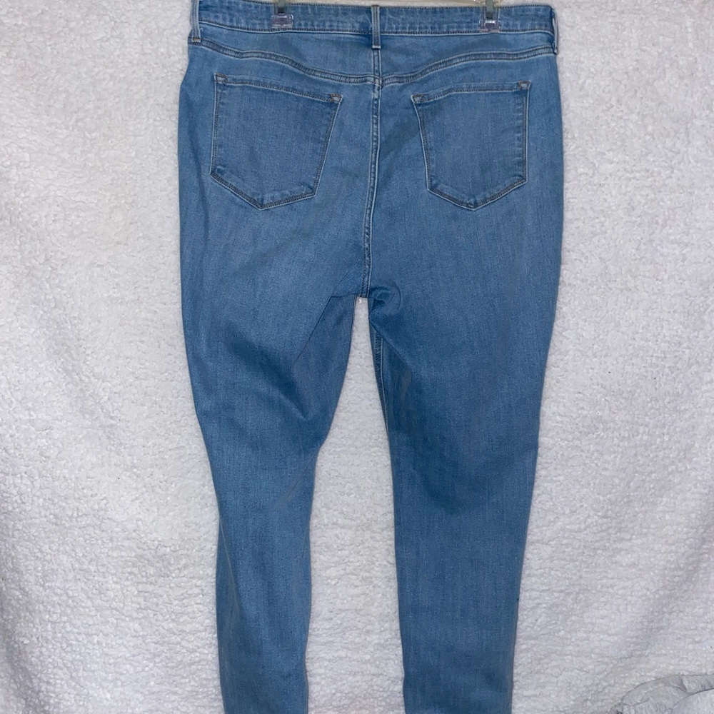 Old navy light jeans women size 16 high rise straight - Picture 6 of 6